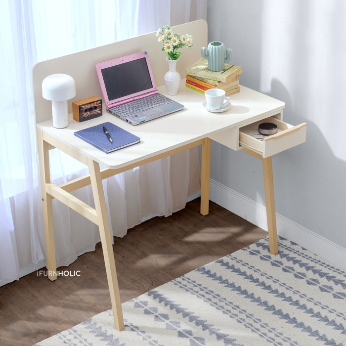 Ifurnholic Tiffany Home Desk - Meja Belajar - Meja Kerja - Meja Laptop
