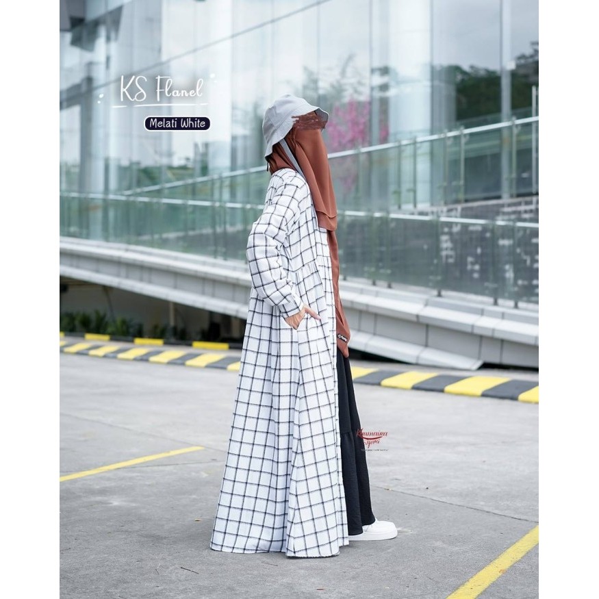 Promo Gamis Outer Ks Flanel By Khumaira Syari