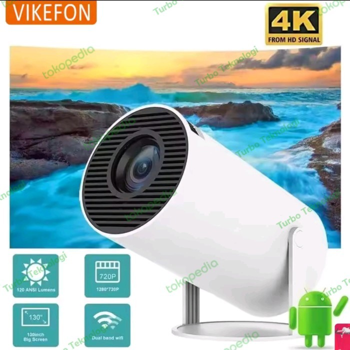 TERBARU Projector HY300 Infocus LED Proyektor 4K Wifi6 Dualband Wireless
