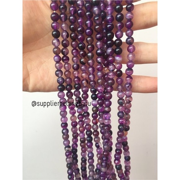 bahan batu kecubung 6mm amethyst kalimantan martapura akik kampung aksesoris gelang kalung natural t
