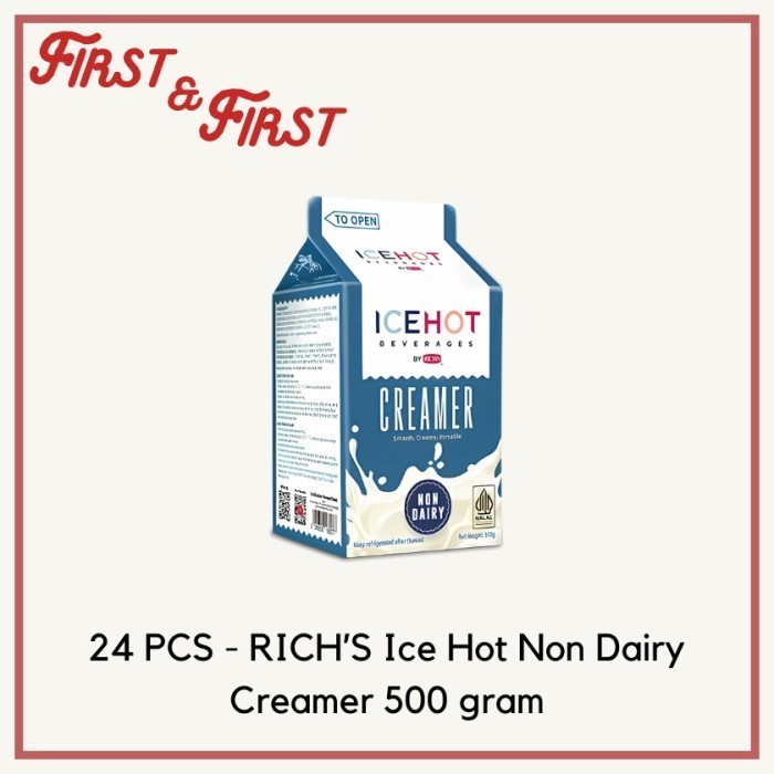 

TERLARIS TERLARIS TERLARIS [RECOMMENDED GRAB/GOJEK] RICH NON DAIRY CREAMER 500GR (1 KARTON X 24PCS)