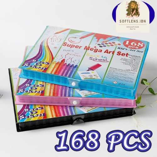 

CRAYON SET ISI168 PCS / Alat Lukis Anak Set Pensil Warna Crayon