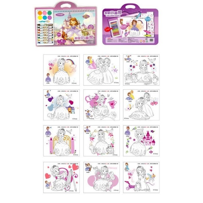 

Buku Mewarnai Anak / Buku gambar Crayon Set Mewarnai Disney Premium