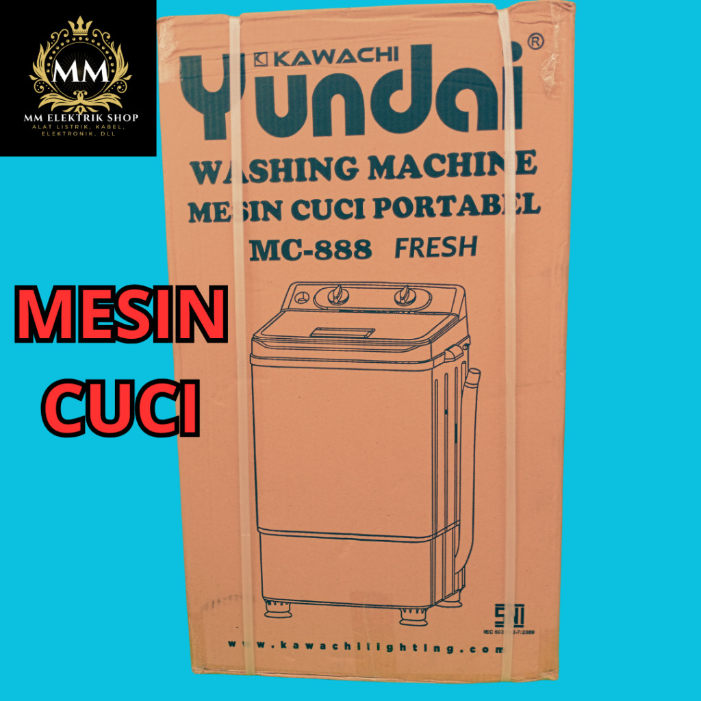 Mesin Cuci Portabel Kapasitas 4,5KG 10Liter MC888 YUNDAI