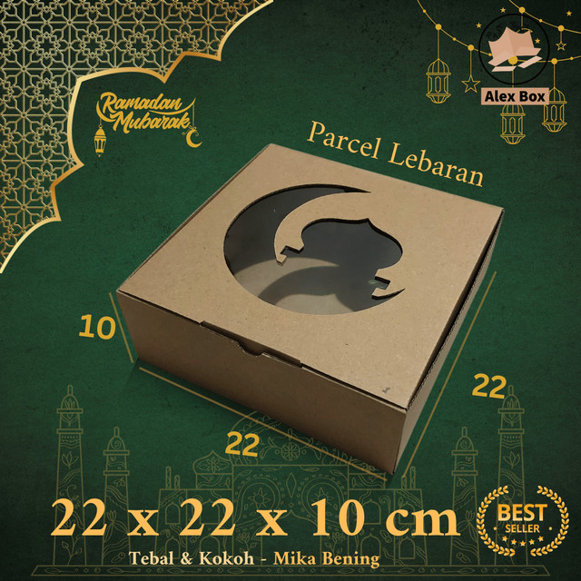 

Kardus Box Parcel Lebaran 22 x 22 x 10 cm | Model Mika | Idul Fitri, Hampers, Bingkisan, Hantaran, Kue, Diecut