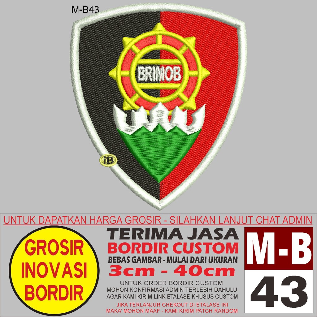 PATCH BORDIR M-B43 LOGO BRIMOB
