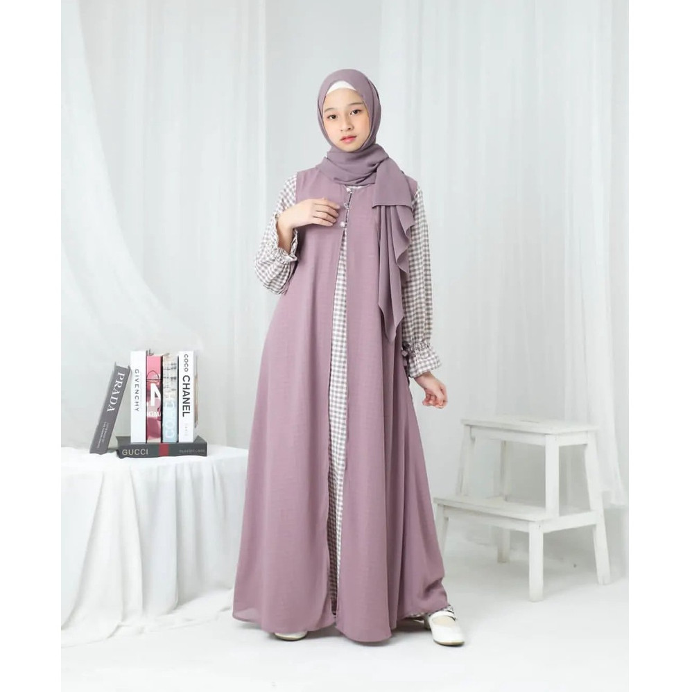 Gamis Anak Perempuan 5 7 8 12 Tahun Lebaran 2025 Baju Ngaji Ank 14 Thn Bju Kurung Dress Muslimah Gam