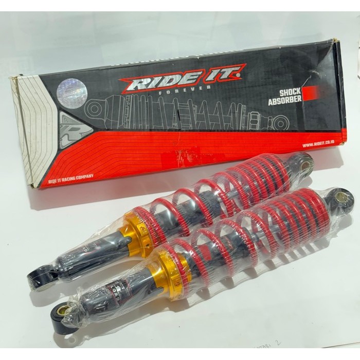 Shockbreaker Sok Belakang Variasi Ride-It Supra X 125 / Revo / Blade 340 Mm Merah Barang Langka
