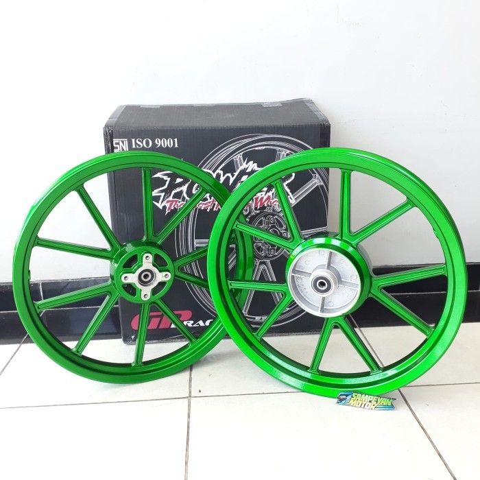 Velg Racing Set Yamaha Jupiter Mx Power Gp Wheel Drag 1 Hijau Green Barang Langka