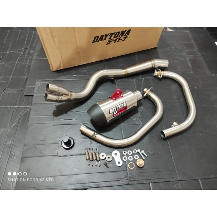 Knalpot Daytona Gp Taper Exhaust Ninja 250 Karburator Short Silencer Barang Langka