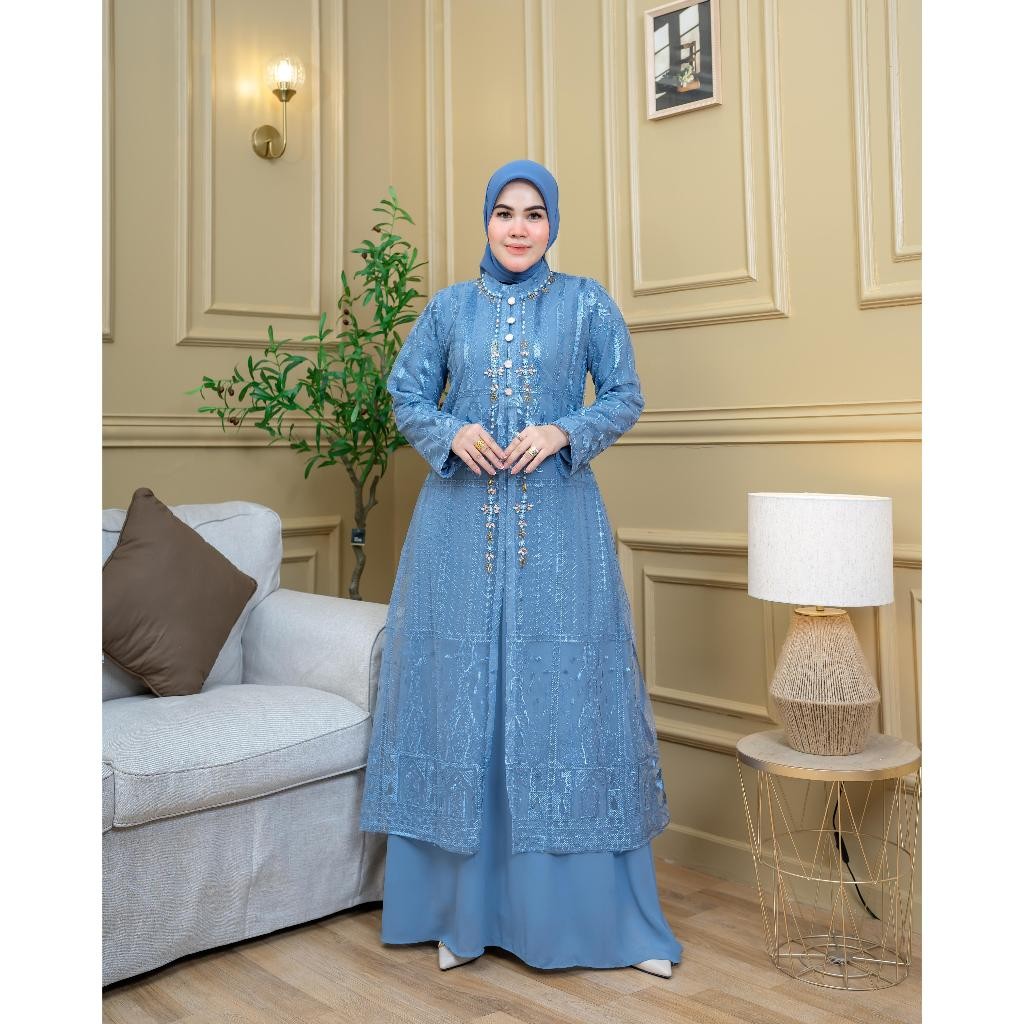 Mahalini Dress III/Seragaman Pesta/Gamis Terbaru/Gamis Modern/Gamis Kondangan/Gamis Wisuda/Dress