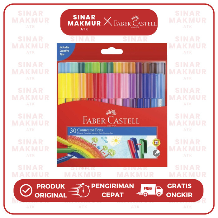 

PROMO! Connector Pen/Spidol Warna/Coloring Marker 30 Warna Faber Castell (Set)