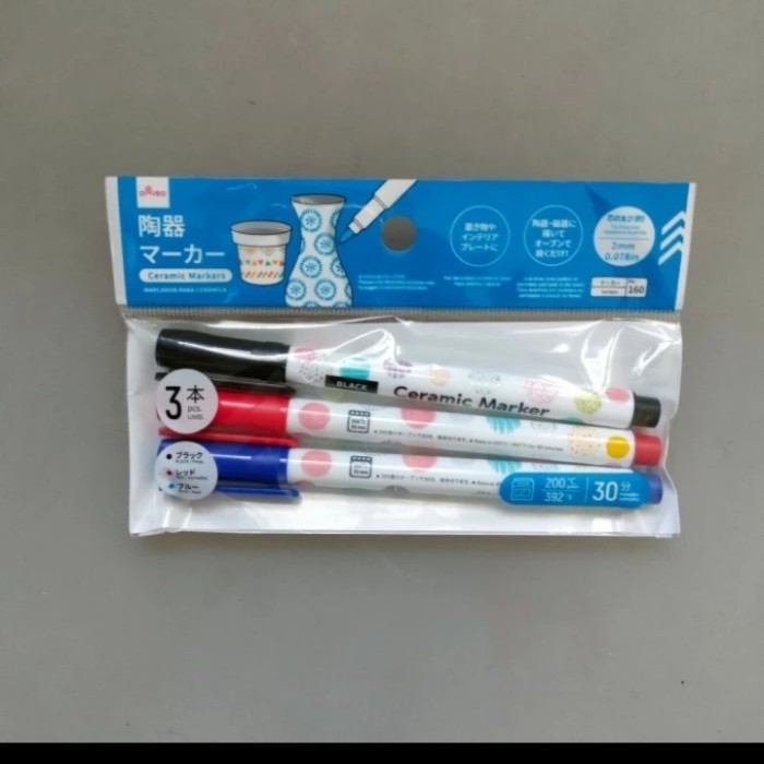 

Spidol keramik isi 3 merah biru hitam for decoration interior plate