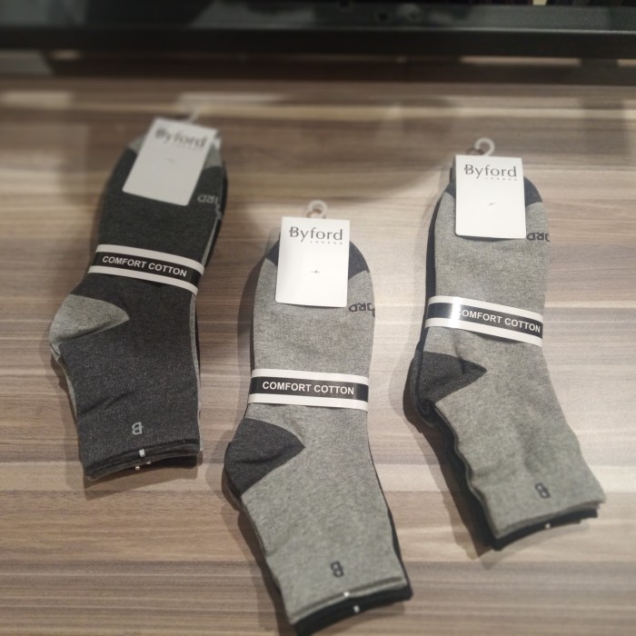 Kaos Kaki Byford Isi 3 Pcs Quarter Di atas Mata Kaki Mix Colour