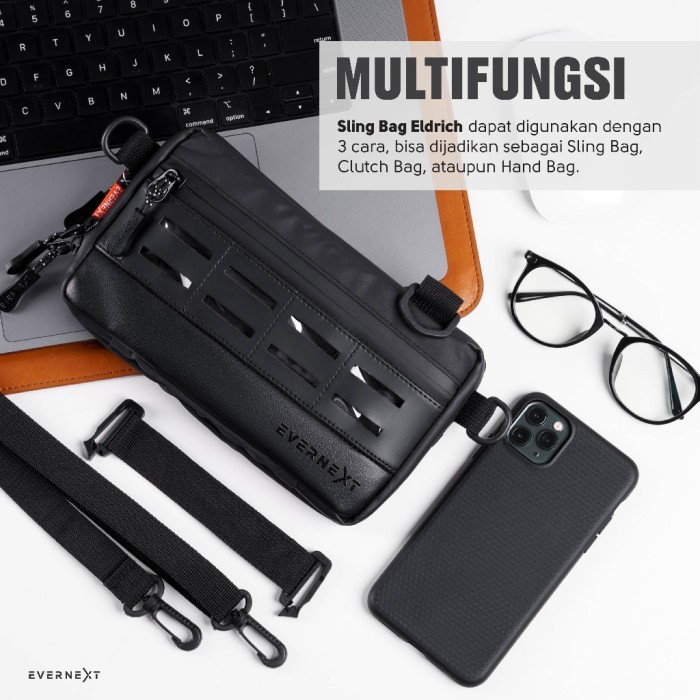 

TERLARIS EVERNEXT - HAND BAG PRIA ANTI AIR MULTIFUNGSI 3 IN 1 SLING POUCH WALLET ELDRICH WATERPROOF