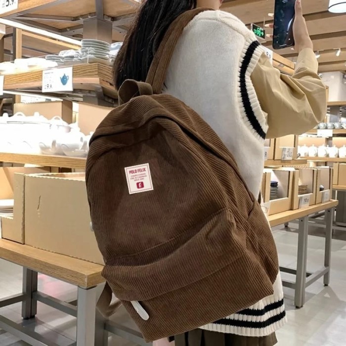 

TERLARIS RANSEL LF CANVASTAS BAHU GAYA KOREA PEMUDA FASHION WANITA RANSEL LAPTOP TAS SEKOLAH UNTUK