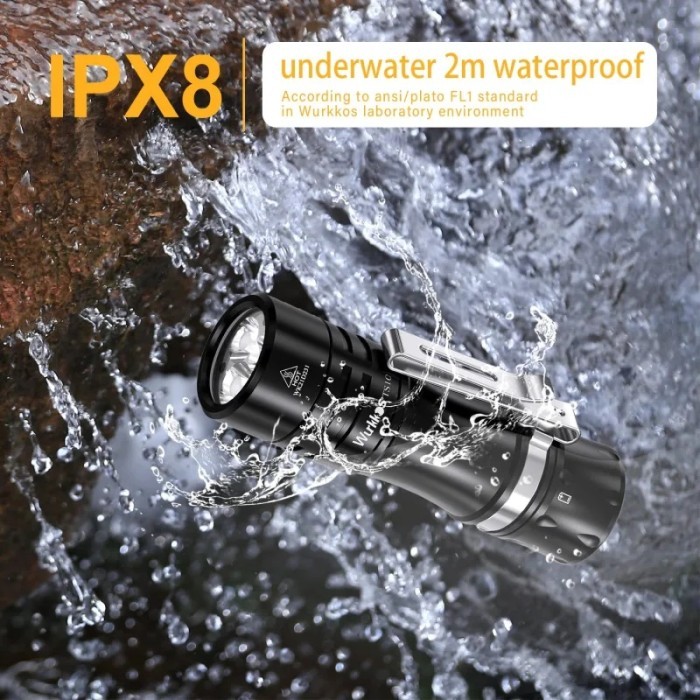 Wurkkos Ts10 V2 1400 Lumens 130 Meters Edc Flashlight Senter Terbaru