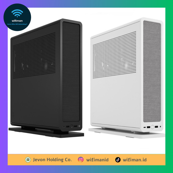 TERLARIS Fractal Design Ridge Mini ITX PC Case Black White Hitam Putih