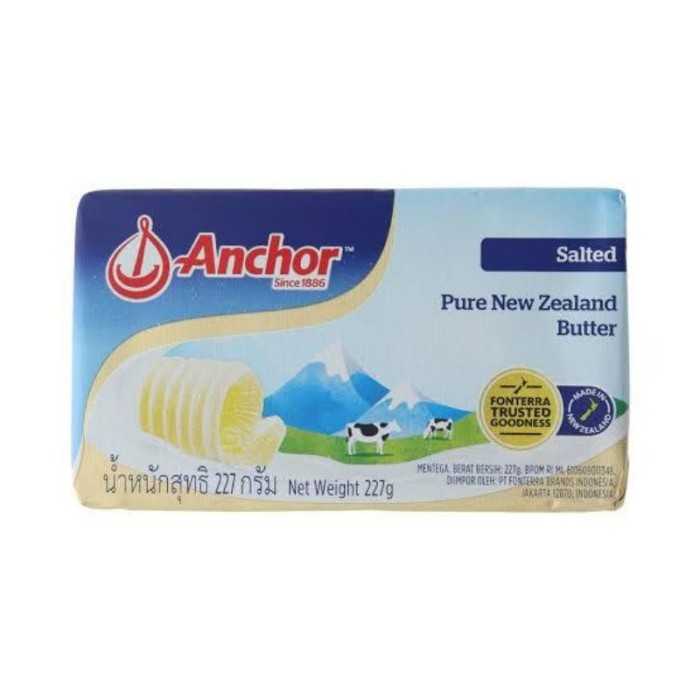 

TERLARIS ANCHOR SALTED BUTTER MENTEGA ASIN IMPOR PREMIUM TERMURAH 227GR MURAH!!! MURAH