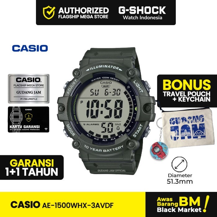 Casio General Ae-1500Whx-3Avdf Ae-1500Whx Ae-1500 Ae1500Whx Ae 1500Whx