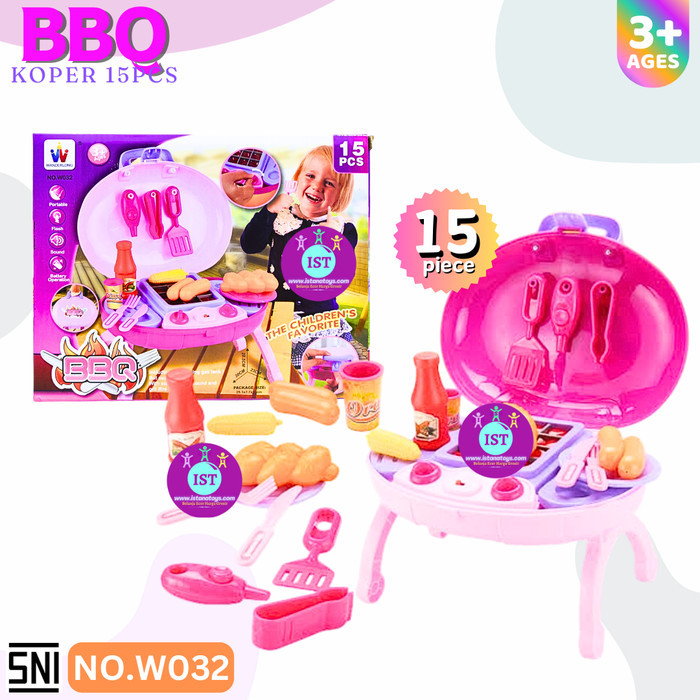 MAINAN ANAK BBQ KOPER 15 PCS