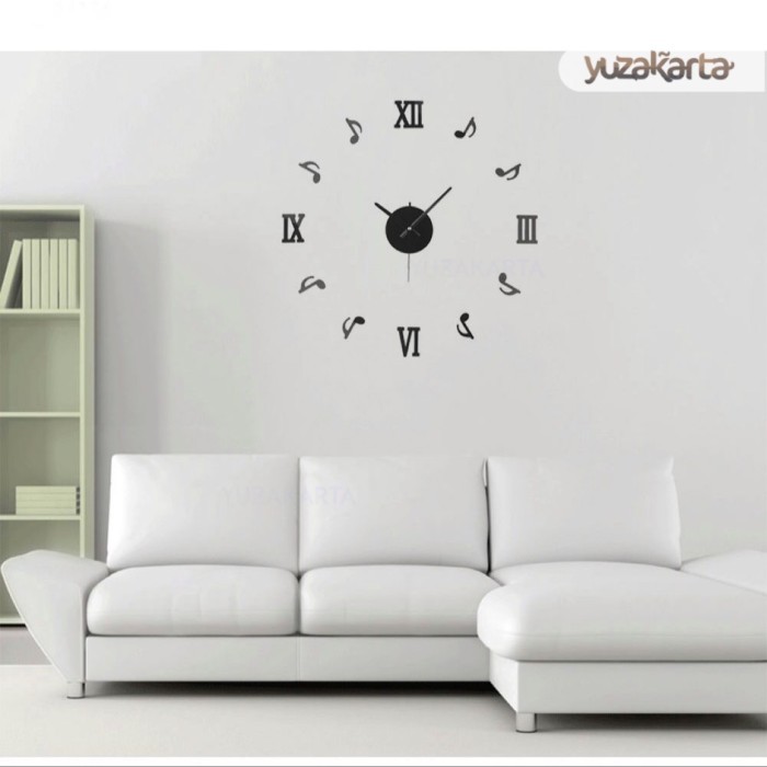 Jam Dinding Diy Clock Jam Tempel Quaver Note Musik Music Not Balok