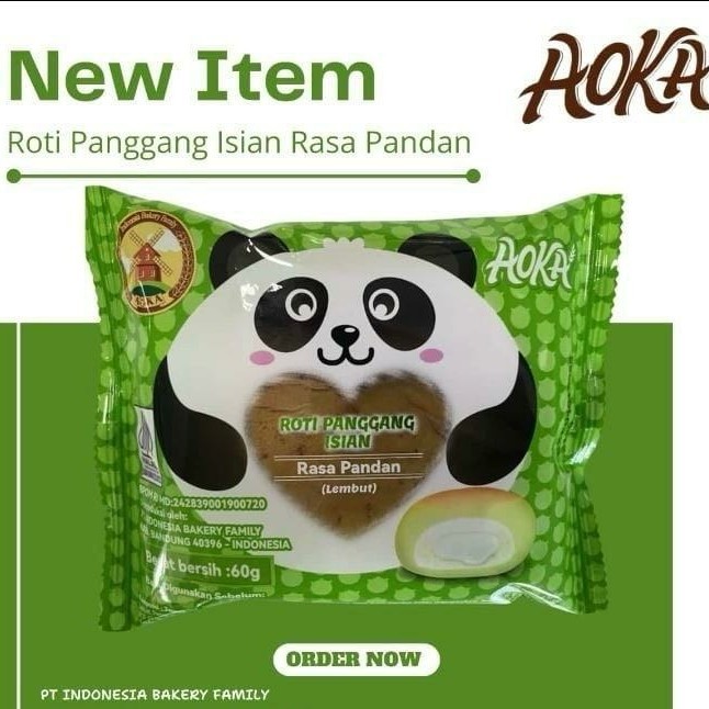 

Roti Aoka Cap Panda Panggang Isian Aneka Rasa Best Seller