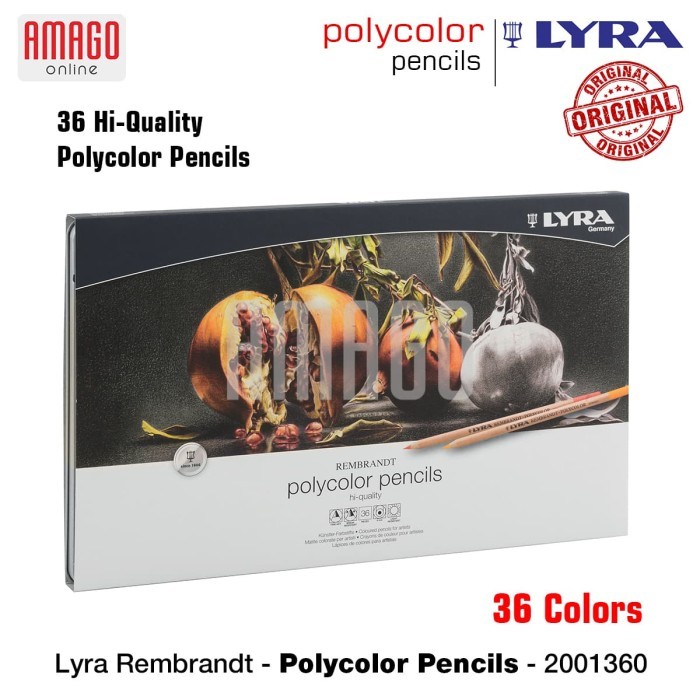 

LYRA - REMBRANDT POLYCOLOR PENCILS - 36 PCS - ASSORTED COLORS- 2001360