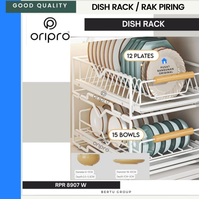 Rak Piring Kitchen Set Rak Botol Gelas Tarik Model Vitco 29021