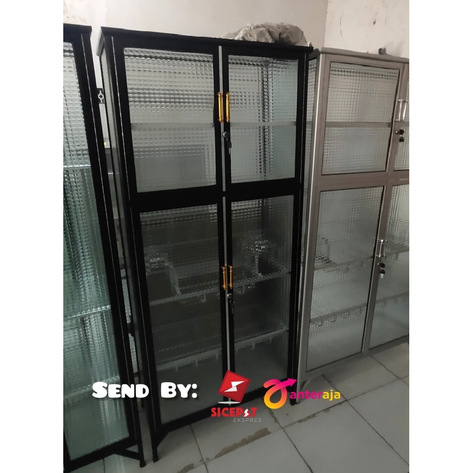 Rak Piring Alumunium 2 Pintu