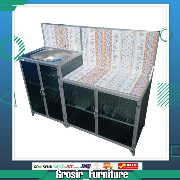 Meja Kompor Wastafel Rak Cuci Piring Wastafel Kompor Belakang Sengplat