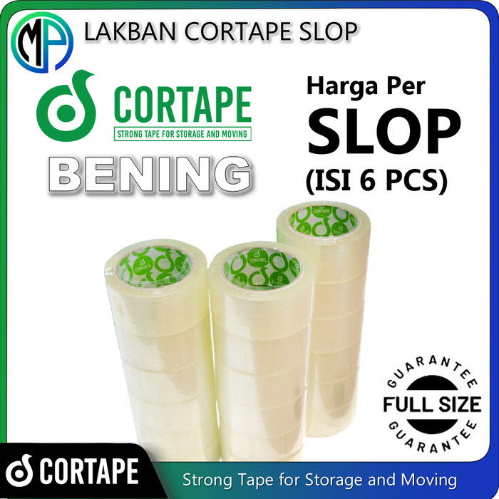 

Terbaru!! Lakban Bening 36Mm X 90Yard Cortape Lakban Isolasi Opp Tape / Selop Packing Aman