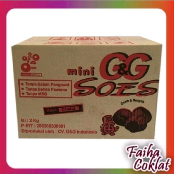 

terbaru !!! gg soes 2 kg karton coklat kering kemasan - chocolate, food snack cokelat ready