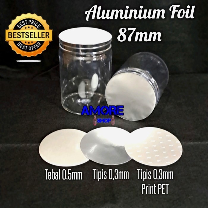 Segel Alumunium Foil 87 Mm Inductions Seal Aluminium Foil Toples Pet