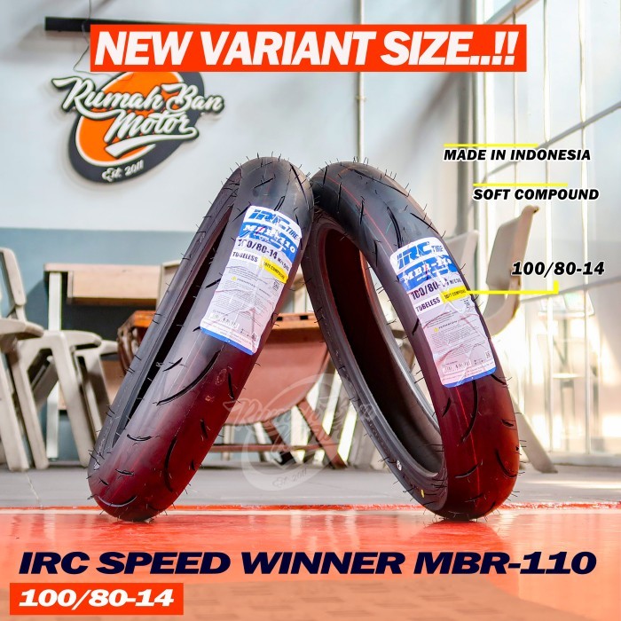 IRC SPEED WINNER MBR-110 100/80-14 BAN SOFT COMPOUND