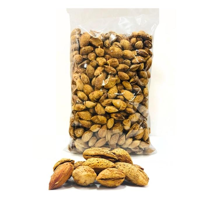 

terbaru !!! kacang almond rasa madu vanilla cangkang 1 kg premium al madinah - kurma indonesia ready