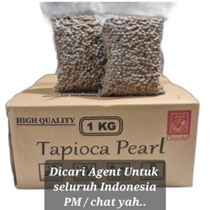 

PROMO! Tapioka pearl / Boba Merk Gundu 12 x 1 kg