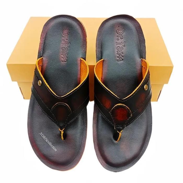 Promo Sandal Pria Kulit Asli Sandal Kulit Pria Original Sandal Pria Kulit Asli Model Jepit Coklat