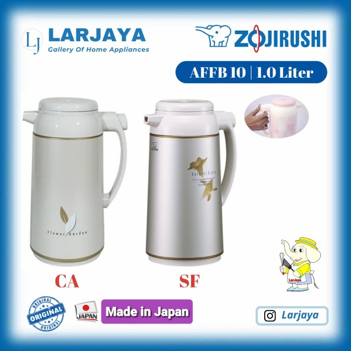 Termos Kaca 1,0 Liter Zojirushi Affb10 Made In Japan