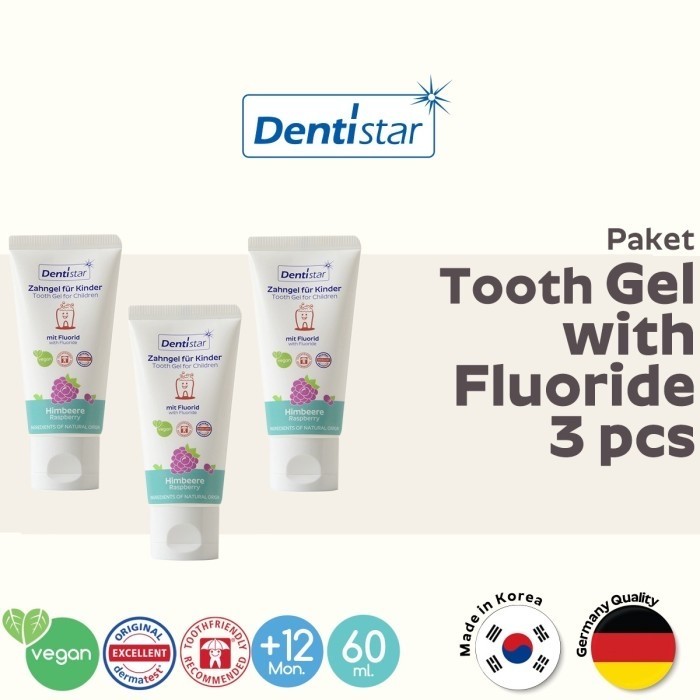 Dentistar Paket Hemat ToothGel Odol Non-Fluoride & With Fluoride Vegan