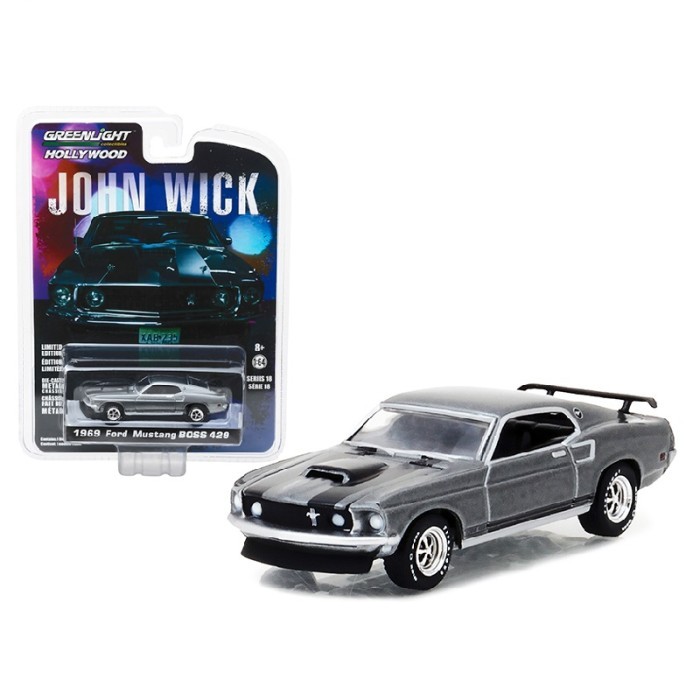TERBARU 44780-E GREENLIGHT 1969 FORD MUSTANG BOSS 429 HOLLYWOOD JOHN WICK
