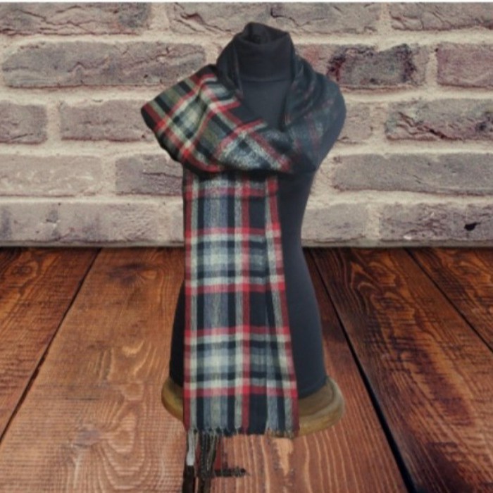 syal motif kotak - kotak gradasi //pashmina motif //syal scarf motif