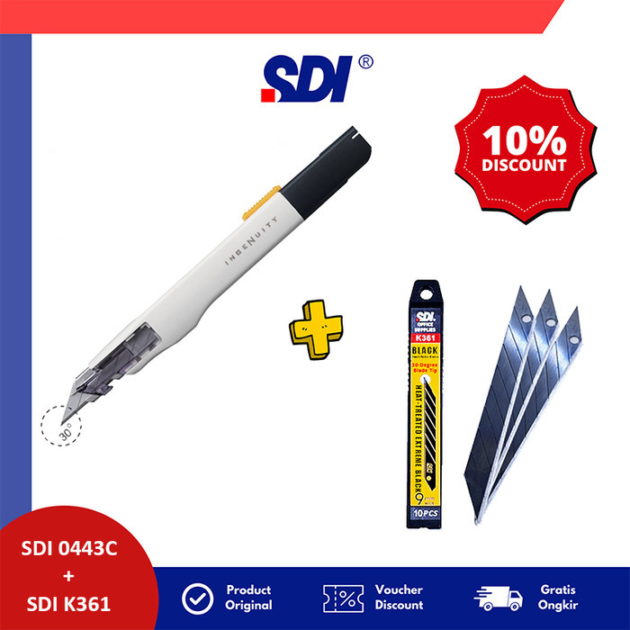 

TERLARIS! PAKET BUNDLING SDI 0443C Ingenuity Cutter + SDI K361 Extreme Black Cutter Blade