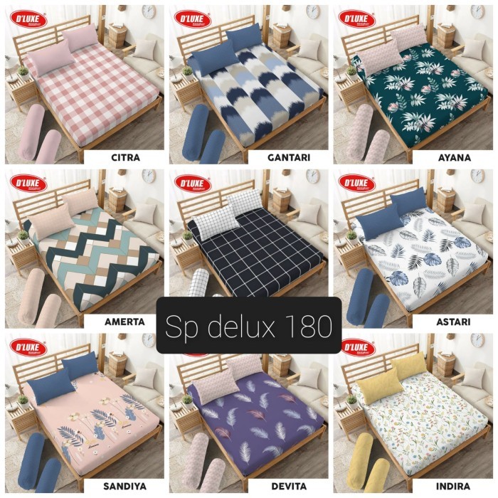Terbaru Sprei Kintakun Delux 180 X 200 "4 Bantal 2 Guling " Promo
