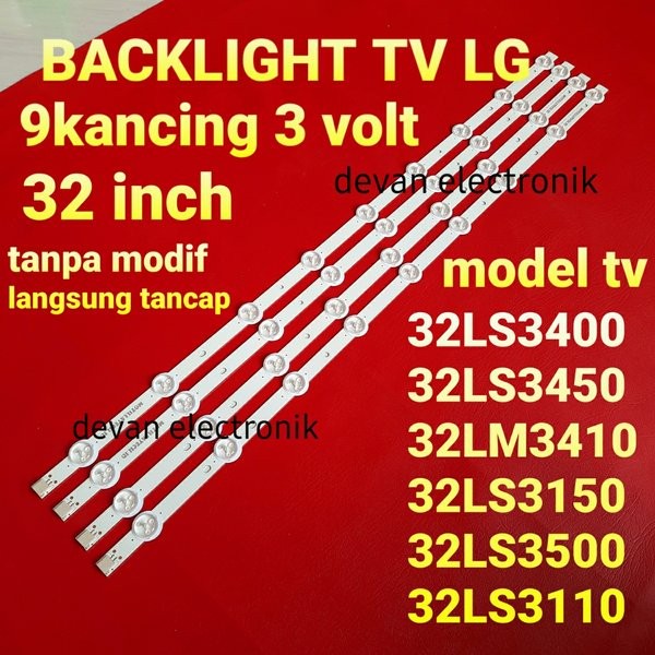 Lampu Led Backlight Tv Lg 32Ls3110 32Ls3400 Led Backlight Tv Lg32Lm3410 32Lm3400 Lampu Led Backlight