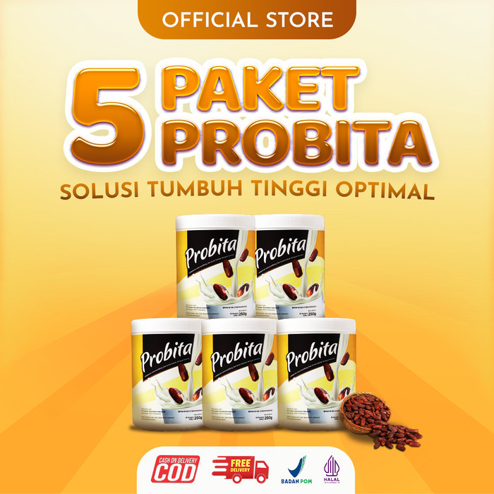 

PAKET 5 PACK PROBITA - Susu Kurma untuk Tumbuh Tinggi Ideal - Susu Kambing Etawa Pilihan dan Kurma