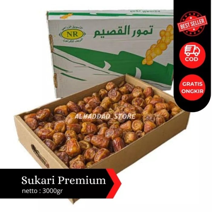 

Kurma Sukari Al Qassim 3kg Premium Kurma Nabi