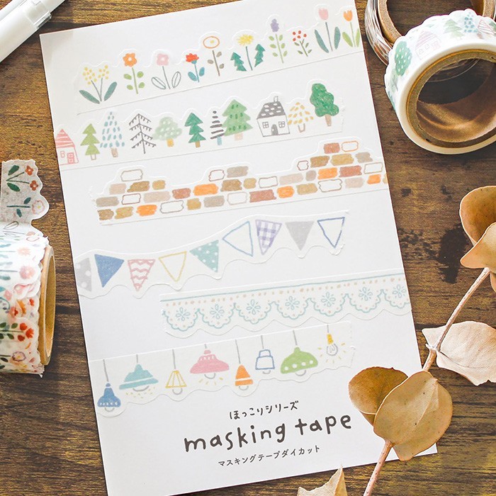 

Ready Stock Washi Tape Hokkori Masking Tape Die-Cut Light Packing Aman