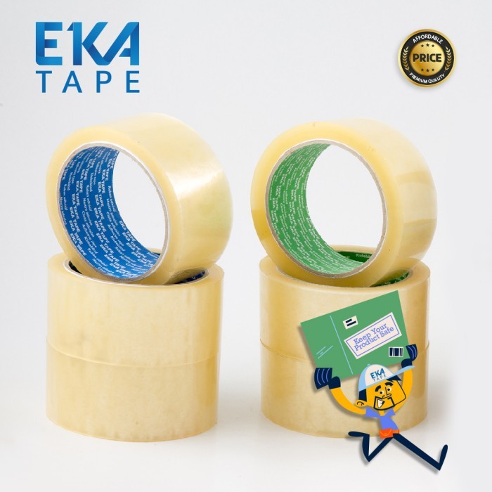 

Terbaru!! [Paket Isi 6Roll] Eka Tape Opp Lakban Bening 45 Mm X 65 Yard Packing Aman