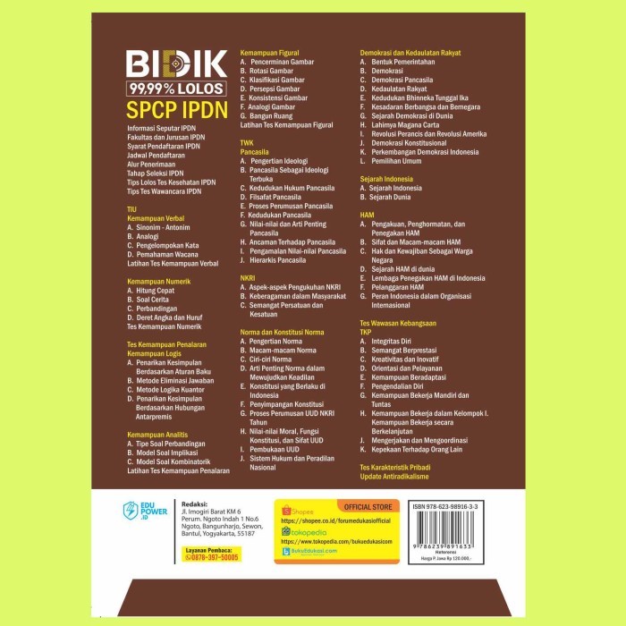 

Terbaru Buku Spcp Ipdn : Bidik 99,99% Lolos Spcp Ipdn 2022 - 2023 Best Seller